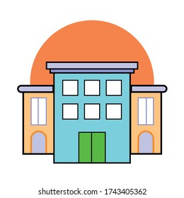 office bulding icon vector illustration