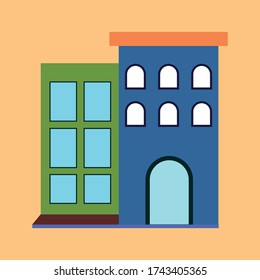 office bulding icon vector illustration