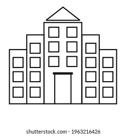 ilustración vectorial de icono de construcción de oficina