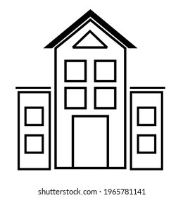 ilustración vectorial de icono de construcción de oficina