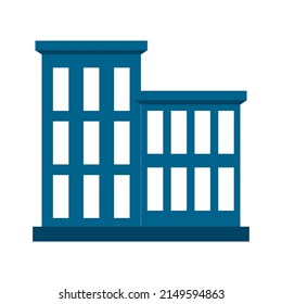 ilustración vectorial de icono de construcción de oficina