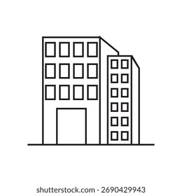 Bürogebäude Symbol, Vektorgrafik