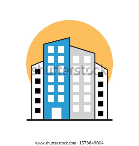 office bulding icon vector illustration 