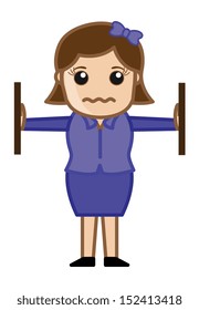 Office Burden and Work Load Concept - Office Corporate Cartoon People