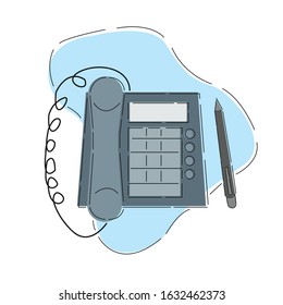 Office and business assets flat illustrations for landing pages 
