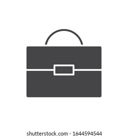 office business briefcase document supply vector illustration silhouette on white background