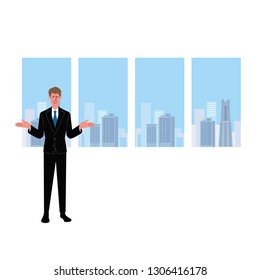 Office Business Concept Illustration City