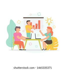 Office. Business concept. Vector illustration for business design and infographic