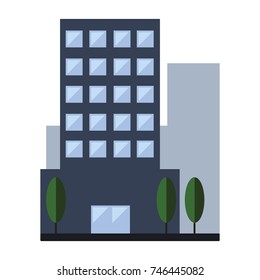 office and business conpept - office building vector illustration isolated on white background