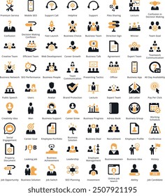 Office and Business Editable Icons set. Vector illustration in modern thin line style of business related icons: teamwork, documents, devices, and more. Pictograms and infographics for mobile apps.