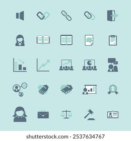 Office and Business Editable Icons set. Vector illustration in modern thin line style of business related icons: teamwork, documents, devices, and more. Pictograms and infographics for mobile apps.