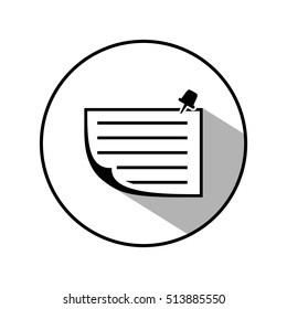 Office, business and finance icon. Vector icon of sticky note.