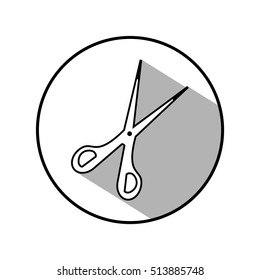 Office, business and finance icon. Vector icon of scissors.