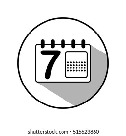 Office, business and finance icon. Vector icon of wall calendar.
