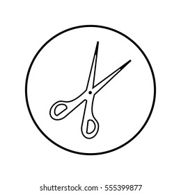 Office, business and finance icon. Vector icon of scissors on white background.