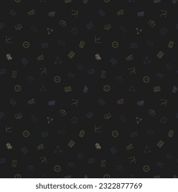 Office Business freehand drawings seamless pattern. Business pattern in doodle style. Hand drawn elements doodles design for wallpapers, wrapping, textile prints, backgrounds. Vector illustration.