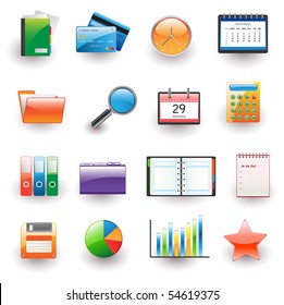 office and business icon set