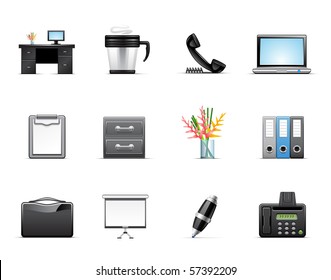 Office and business icon set