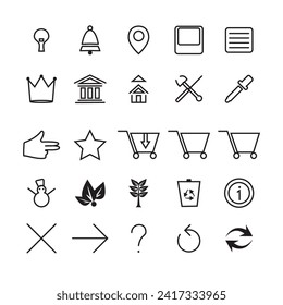 conjunto de iconos de la oficina conjunto de iconos de la web universal del equipo