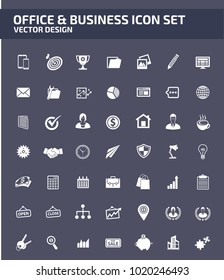 Office and business icon set design