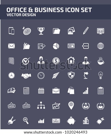 Office and business icon set design
