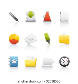 Office & Business Icon Set for multiple applications. In Adobe Illustrator EPS 8.