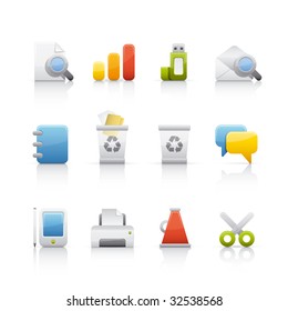 Office & Business Icon Set for multiple applications. In Adobe Illustrator EPS 8.