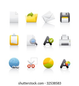 Office & Business Icon Set for multiple applications. In Adobe Illustrator EPS 8.