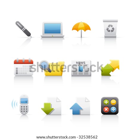 Office & Business Icon Set for multiple applications. In Adobe Illustrator EPS 8.