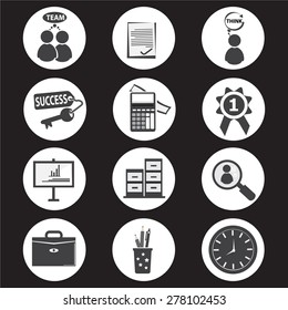 office and business icon set vector illustration