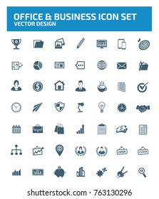 Office and business icon set,vector