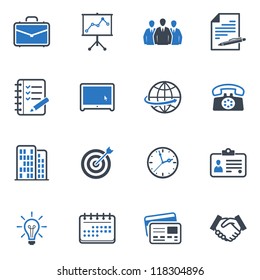 Office and Business Icons - Blue Series