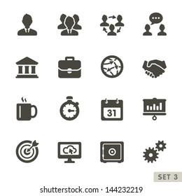 Office and business icons. Rounded Set 3.
