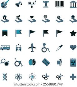 office ,Business icons set. Icons for business, management, finance, strategy, marketing. 