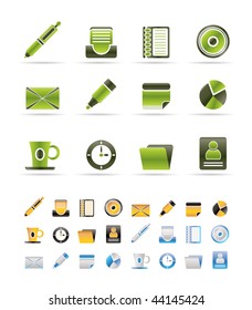 Office & Business Icons - Vector icon Set - 3 colors included