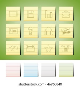 Office and business icons - vector icon set
