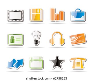 Office and business icons - vector icon set