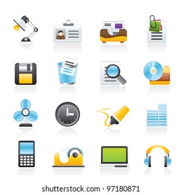 Office and business icons - vector icon set