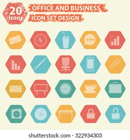 Office and business icons,vector