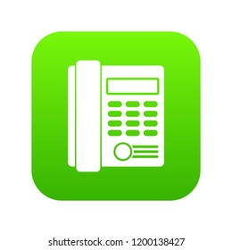 Office business keypad phone icon digital green for any design isolated on white vector illustration