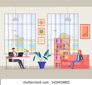 Office business life concept. Vector flat graphic design cartoon illustration