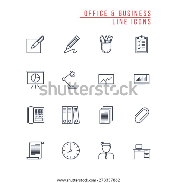 Office and Business Line\
Icons
