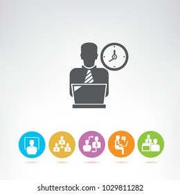 office and business people icons