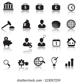 Office and business pictogram set