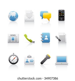 Office and Business Set of icons on white background in Adobe Illustrator EPS 8 format for multiple applications.