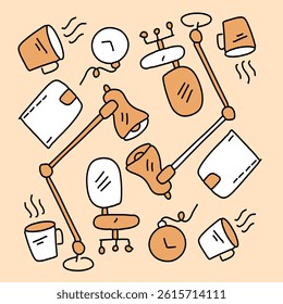 office business set vector design for business resources