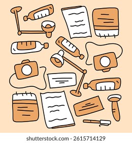 office business set vector design for business resources