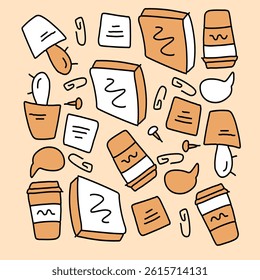 office business set vector design for business resources