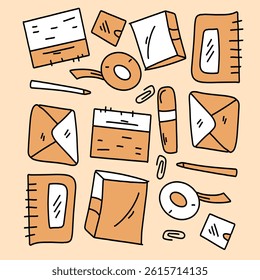 office business set vector design for business resources