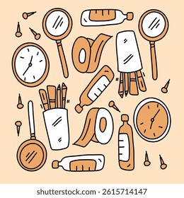 office business set vector design for business resources